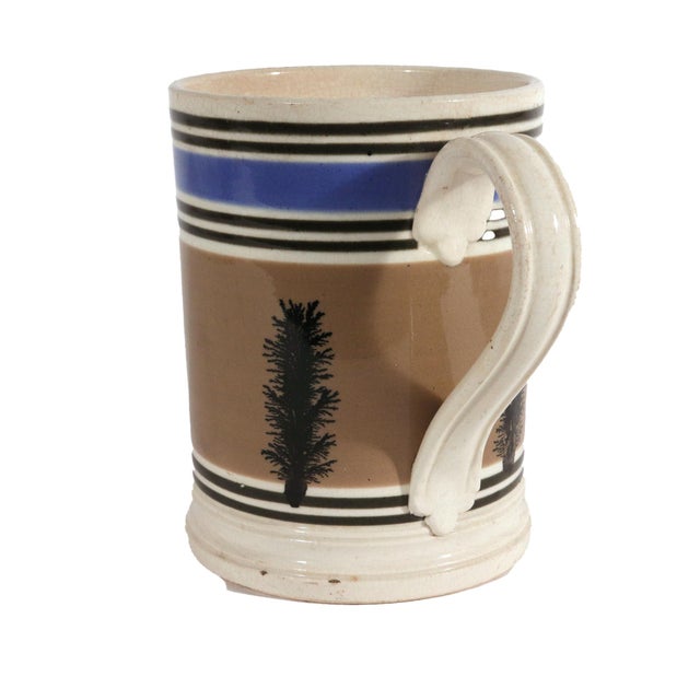 Victorian Mid 19th Century English Victorian Mocha Dendritic Mocha Tankard For Sale - Image 3 of 8