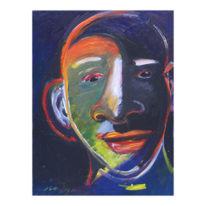 Judy Gittelsohn Fauvist Head Acrylic on Canvas 2019