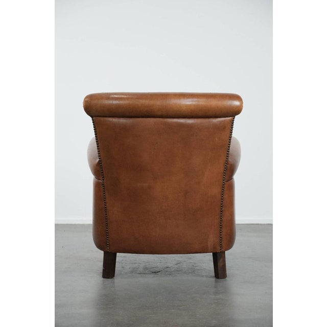Vintage Brown Sheepskin Armchair For Sale - Image 4 of 14