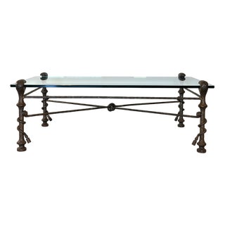 Wrought Iron Coffee Table in the style of Diego Giacometti, 1960s For Sale
