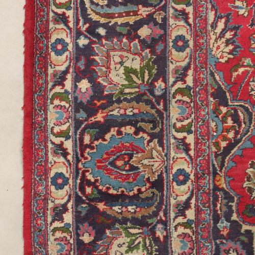 Textile Mashhad Rug in Cotton and Wool For Sale - Image 7 of 9