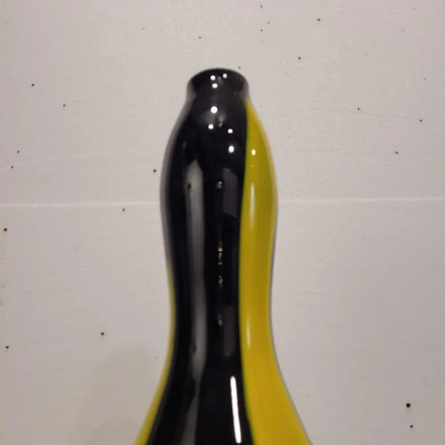 Black and Yellow Vase in Blown Glass, 1970s For Sale - Image 14 of 18