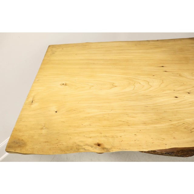 Early 21st Century Custom Live Edge Modern Rustic Counter-Height Dining Table or Writing Desk For Sale - Image 5 of 12