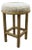 Four Hands Saldino Bar Counter Stool Beige Shearling For Sale