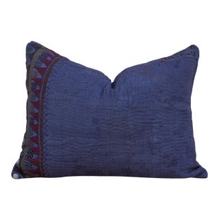 Lwin Antique Indigo Grain Sack Pillow For Sale