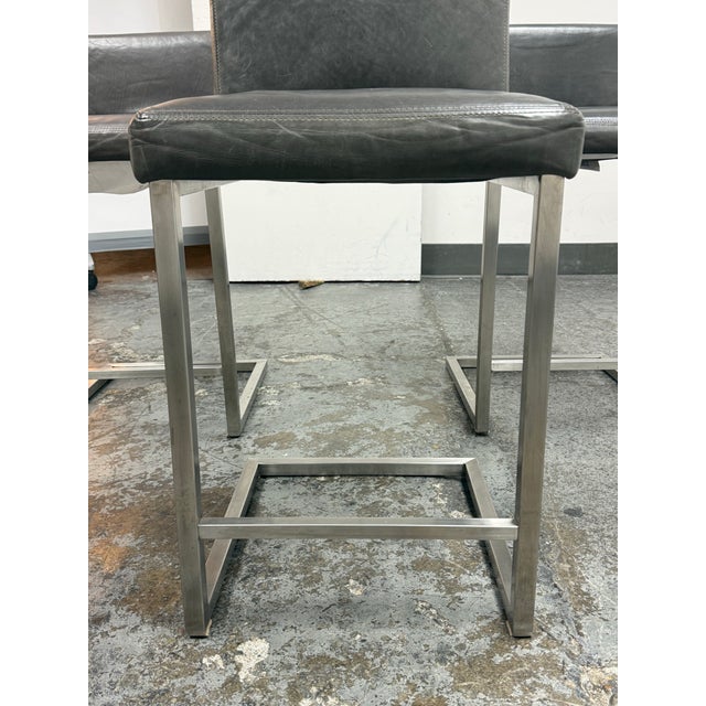 Room & Board Modern Lira Counter Stools, Set of Three For Sale - Image 10 of 12