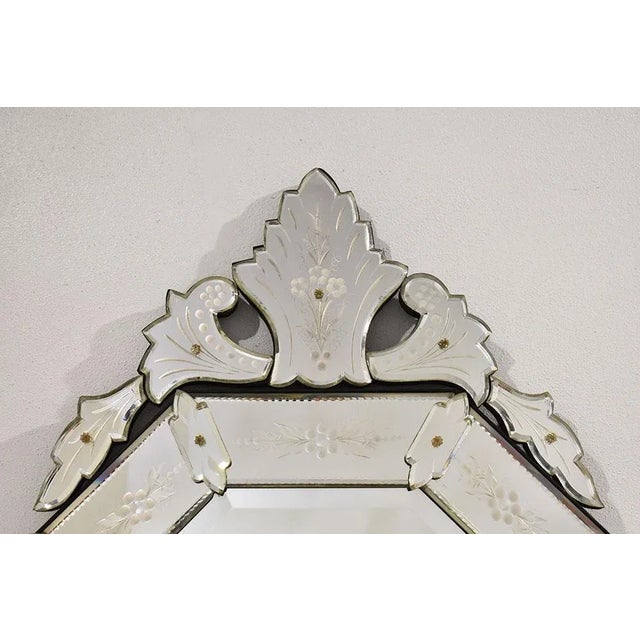 Antique Venetian Mirror with Glass Fram, 20th Century For Sale - Image 8 of 10