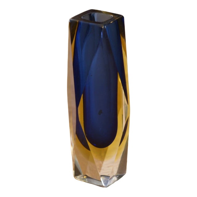 Sommerso Murano Glass Vase by Flavio Poli for Alessandro Mandruzzato, 1970s For Sale