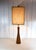 Mid-Century Modern turned wood hourglass table lamp of solid Black Walnut in the manner of Phillip Lloyd Powell, USA, c....