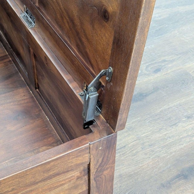 Wood Crate & Barrel Square Coffee Table For Sale - Image 7 of 9