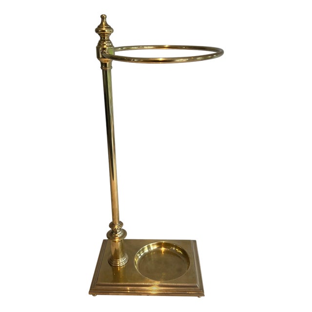 1970s Neoclassical style brass umbrella stand For Sale