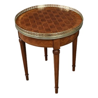Small Marquetry Hot Water Bottle Table, 20th Century For Sale