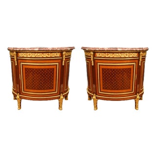 French Empire Demi-Lune Commodes, Set of 2 For Sale