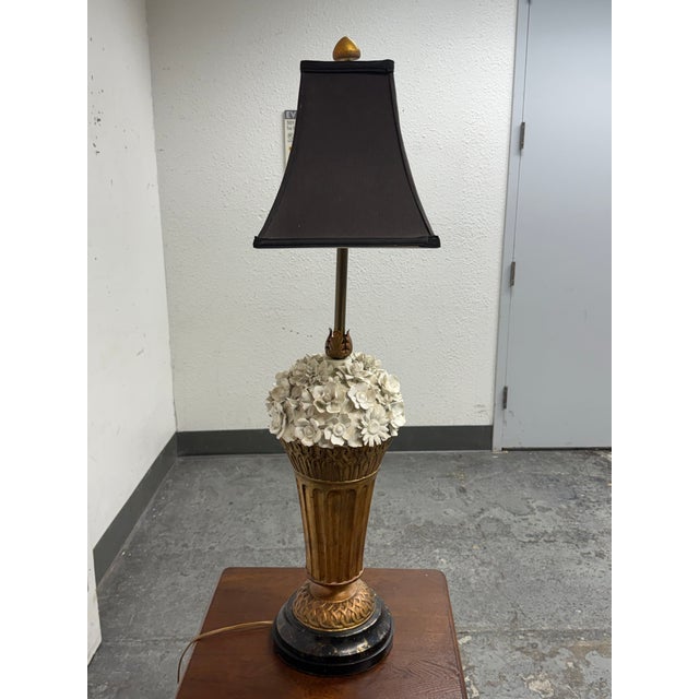 Late 20th Century Floral Bouquet Table Lamp, Vintage For Sale - Image 5 of 12