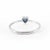 Not Yet Made - Made To Order 18k Solid Gold Blue Sapphire Heart Promise Ring Size 7 ( All Sizes Available ) For Sale - Image 5 of 13
