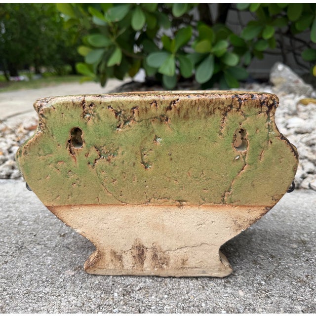 Metal Vintage Handcrafted Lion Head Wall Planter With Decorative Ring Handles For Sale - Image 7 of 12