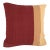 Arteverk Handwoven Reversible Wool Kilim Floor Pillow — Red & Beige Color-Block (29") For Sale