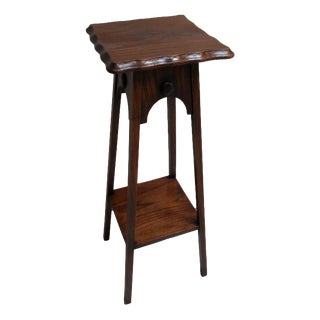 Art Nouveau Oak Side Table, 1890s For Sale