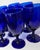 Glass Vintage 90s Cobalt Goblets- Set of 8 For Sale - Image 7 of 10