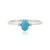 Oval Cut Turquoise & Diamond Solitaire Three Stone Ring in 14k Gold Size 7 For Sale - Image 4 of 13