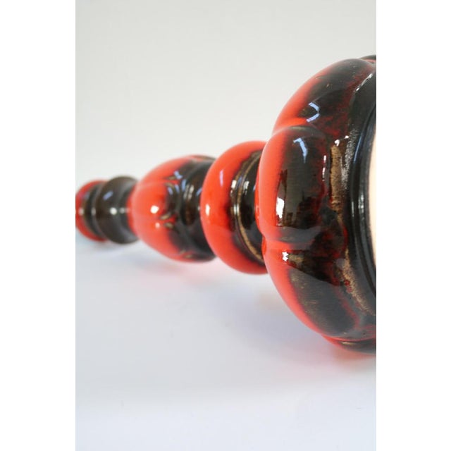 1960s Pumpkin Ceramic Table Lamp from Scheurich Keramik, 1960s For Sale - Image 5 of 7