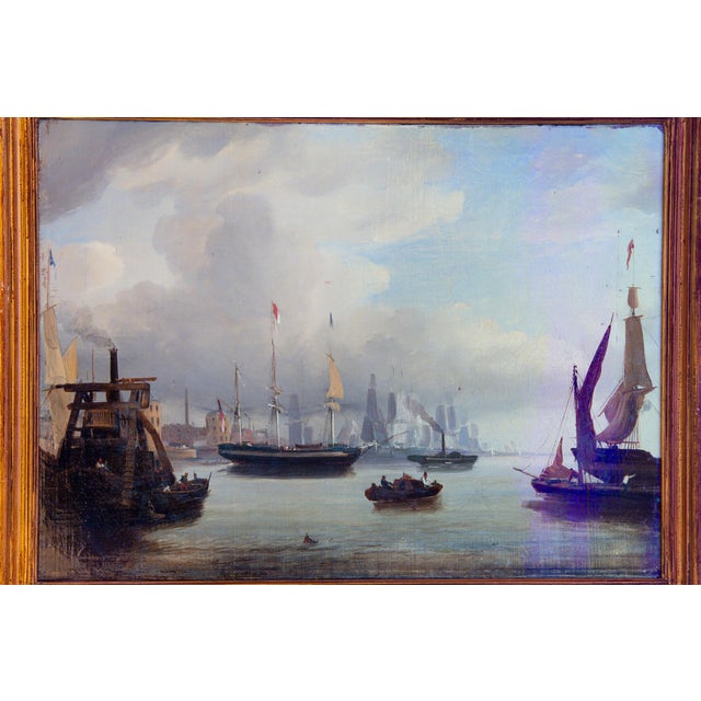 Fine Pair of British School Paintings of London Along the Thames Circa 1835 For Sale - Image 17 of 17