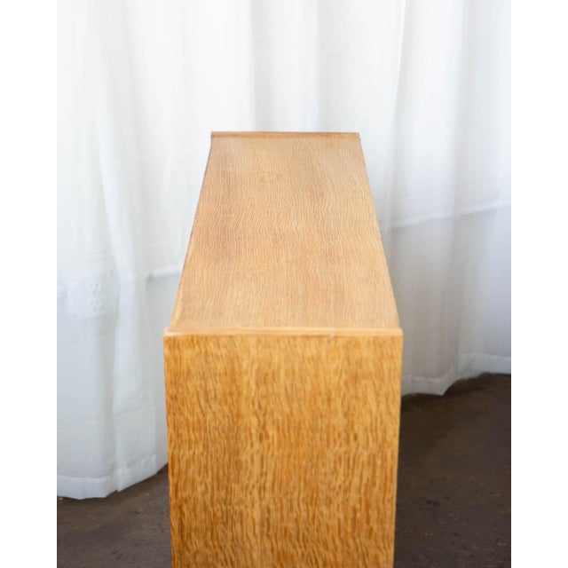 Wood 1970s Kjærnulf Style Danish Oak & Stained Glass Cabinet, Attributed For Sale - Image 7 of 12