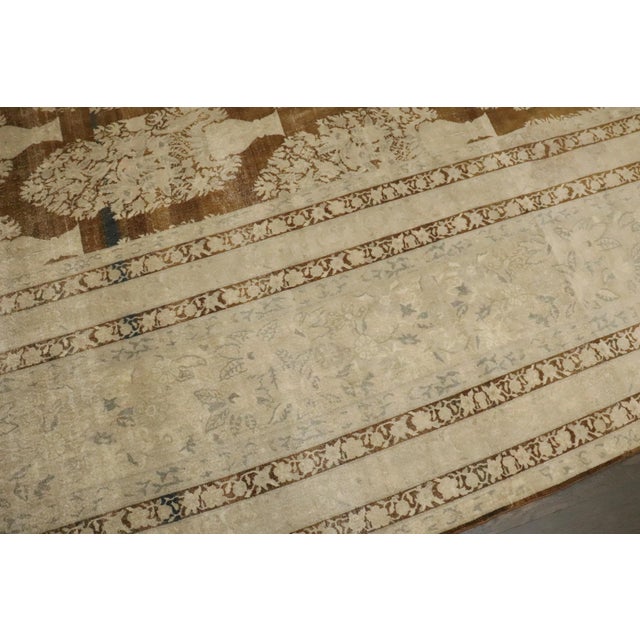 Textile Plant Vase Antique Indian Larestan Rug - 10' x 15'7" For Sale - Image 7 of 9