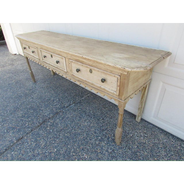 Antique English Weathered and Bleached Oak Dresser Base For Sale In San Francisco - Image 6 of 18
