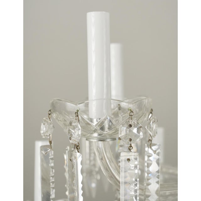 Metal Vintage Traditional Crystal Chandelier With Sculpted Spear Drops For Sale - Image 7 of 12