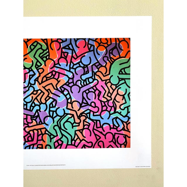 Postmodern Keith Haring Foundation Pop Art Lithograph Print " Untitled Pastel People " 1985 For Sale - Image 3 of 13