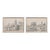 Early 19th Century Constant Bourgeois Du Castelet (1767–1841) Pair of Ink Wash Drawings — Views of Palaces in the Roman Countryside For Sale