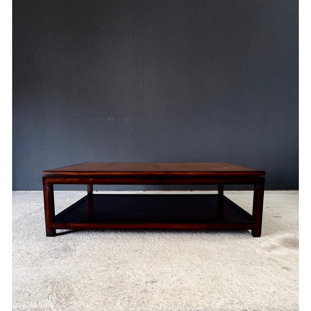 Brown Postmodern Bamboo 2-Tier Top Coffee Table attributed to Axel Vervoordt, 1980s For Sale - Image 8 of 18