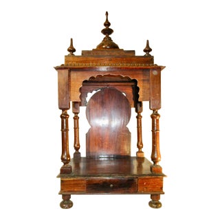 Late 19th Century Indian Rosewood House Shrine For Sale