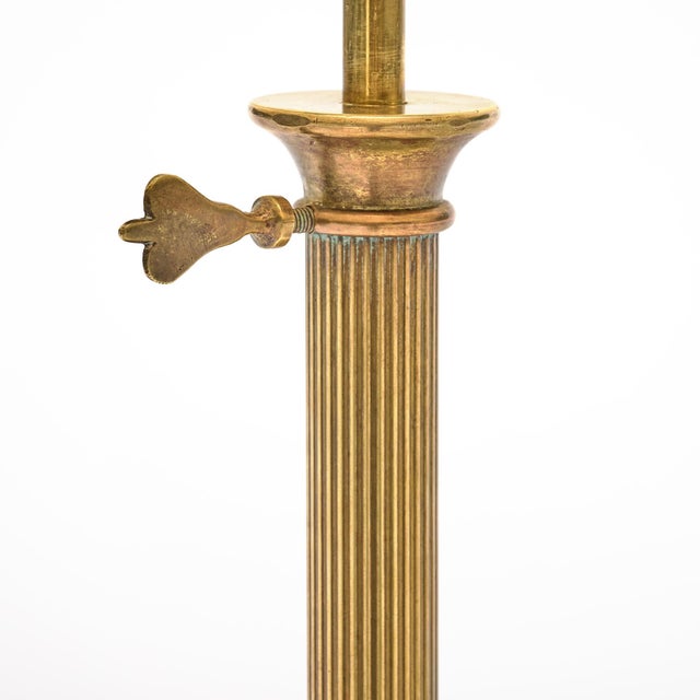 1940s Art Deco Period Brass Floor Lamp, French, Vintage Circa 1940 For Sale - Image 5 of 9