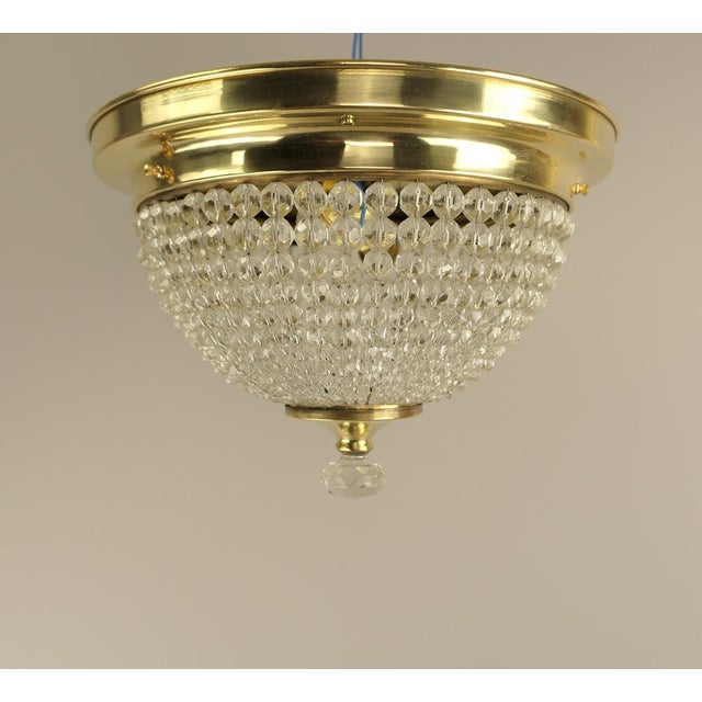 Mid-Century Modern Ceiling Light in Cut Glass Spheres, France, 1950s For Sale - Image 3 of 14