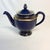 Ceramic 1950s Vintage Art Deco Hollywood Regency Cobalt Tea Pot, Hall China Company. For Sale - Image 7 of 12