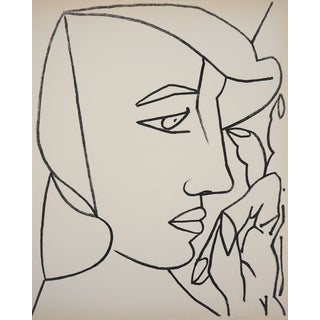 Françoise Gilot, Femme de profil, Lithograph For Sale