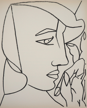Françoise Gilot, Femme de profil, Lithograph
