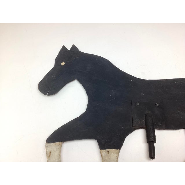Late 19th century Sheet iron running horse weathervane. 17 1/4 inches wide by 11 inches tall half an inch deep great...