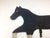 Late 19th century Sheet iron running horse weathervane. 17 1/4 inches wide by 11 inches tall half an inch deep great...