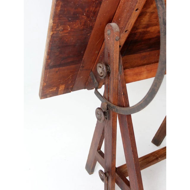 Antique Drafting Table For Sale - Image 11 of 12