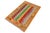 Abstract Abstract Turkish Kilim Rust Blue Hand-Woven Wool Rug For Sale - Image 3 of 9