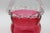 Raspberry Pink Circa 1880 English Cranberry Glass Bride's Basket With Clear Handle For Sale - Image 8 of 8