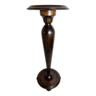 Mid 20th Century Neoclassical Style Stained Wood Pedestal, Plant Stand - 1 Piece For Sale
