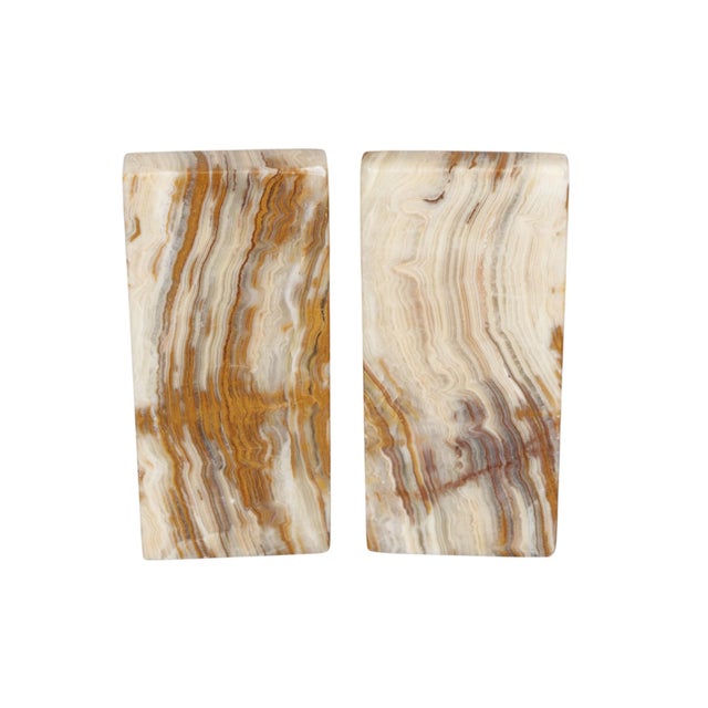 Wedge Onyx Bookends, a Pair For Sale - Image 4 of 6