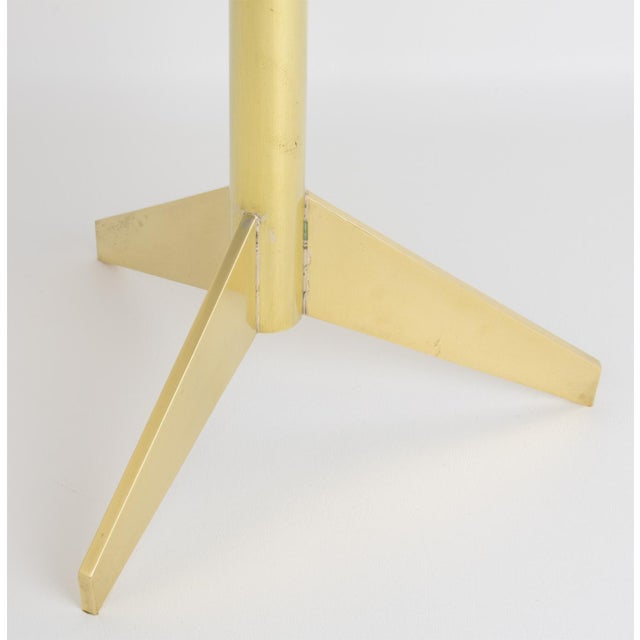 Mid-Century Brass and Petrified Wood Ashtray Vide Poche Side Table, circa 1960 For Sale - Image 13 of 14