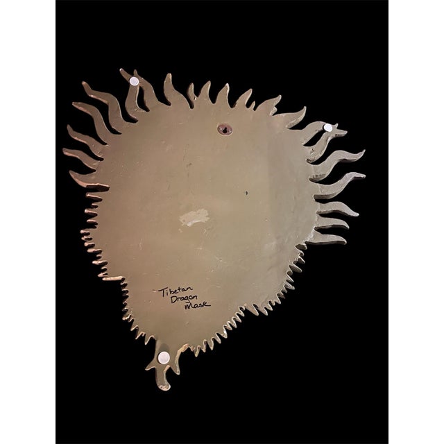 Asian Tibetan Tribal Mask Wall Hanging For Sale - Image 3 of 4