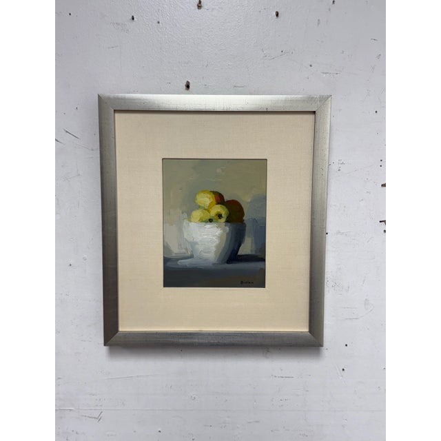 Stanley Bielen "Ladi Apples" Oil on Paper + Signed, Circa 2001 For Sale In San Francisco - Image 6 of 12