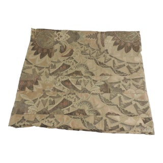 19Th C. Antique Silk and Metallic Threads Woven Art Deco Style Pattern Textile For Sale